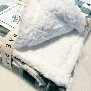Rae Dunn Holiday Nwt Rae Dunn Making Spirits Bright Buffalo Check Sherpa Blanket Throw Poshmark